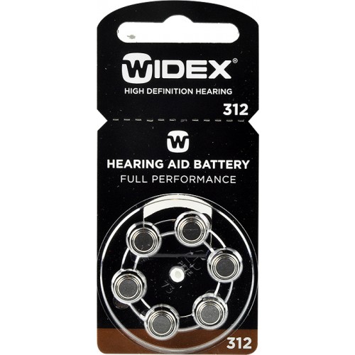 WIDEX 312 baterie do naslouchadel 6 ks