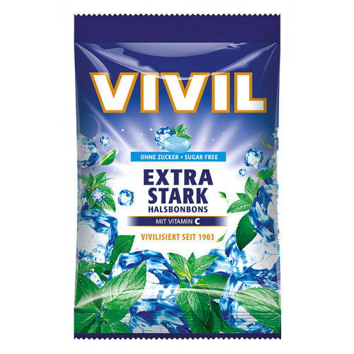Vivil Extra silný mentol+vit.C bez cukru