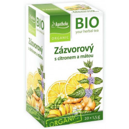 Apotheke Bio Zázvorový s citronem a mátou 20 sáčků