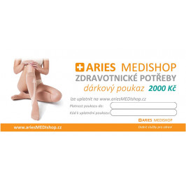 Dárkový poukaz ariesMEDIshop.cz na nákup zboží v hodnotě 2.000 Kč.