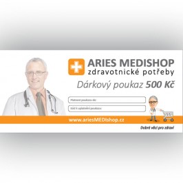 Dárkový poukaz ariesMEDIshop.cz na nákup zboží v hodnotě 500 Kč.